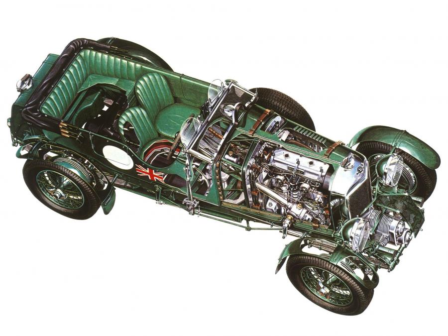 Схема Bentley 4&frac12;-Litre Blower 1926 года  (фото 4 из 27)